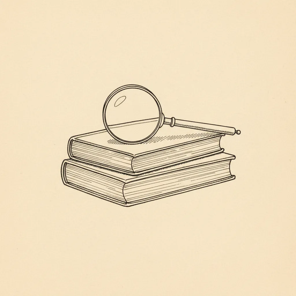 Books and a magnifier — the pace of careful reading.