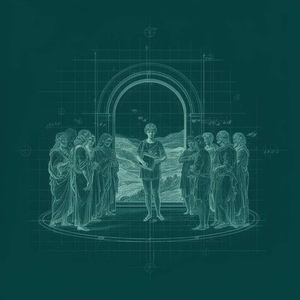 Illustration — Cooperative Passage (blueprint)